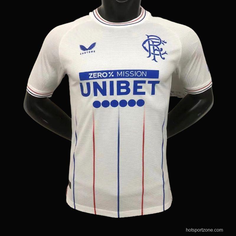 Player Version 23/24 Glasgow Rangers Away White Jersey