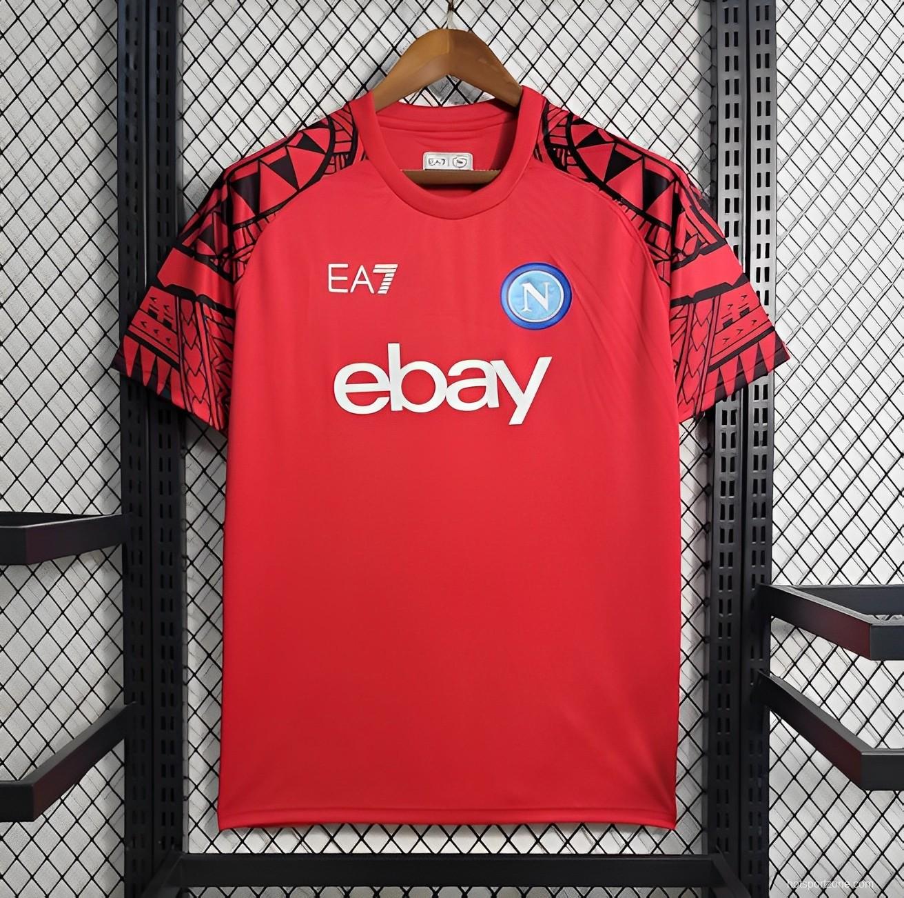 23/24 Napoli Red pre-Match Jersey