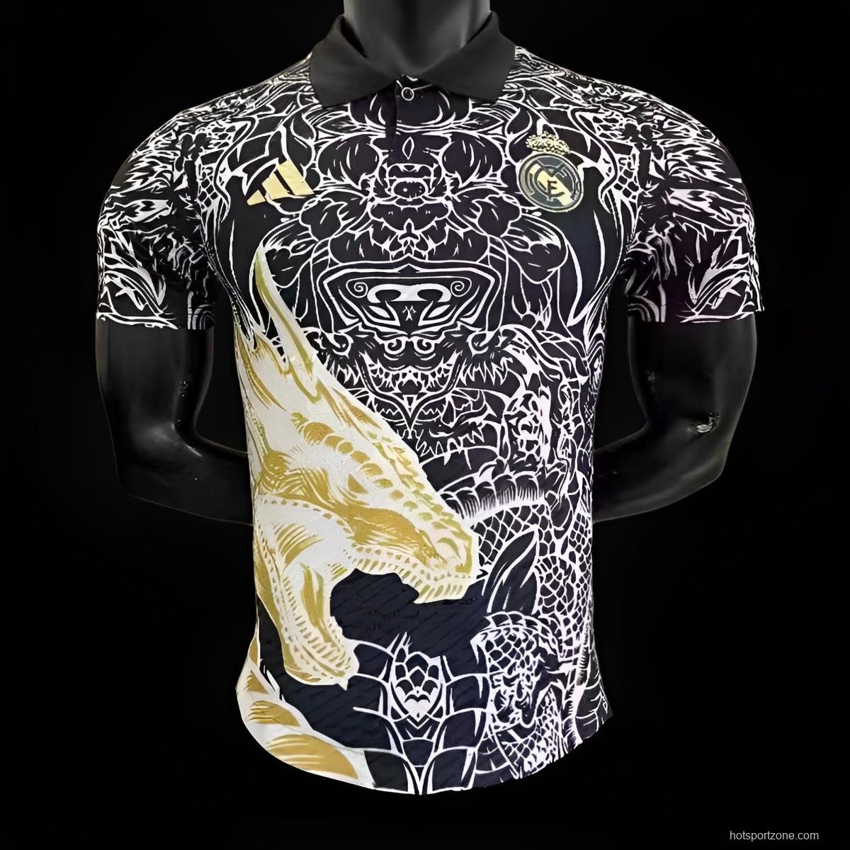 Player Version 23/24 Real Madrid Black Dragon Special Jersey