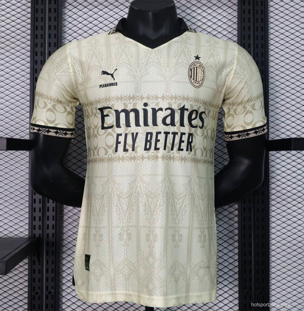 Player Version AC Milan x PLEASURES Forth White Jersey