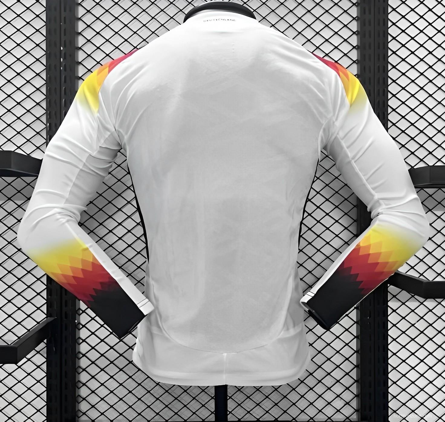 Player Version 2024 Germany Home Long Sleeve Jersey