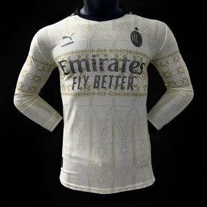 Player Version 23/24 AC Milan Forth White Long Sleeve Jersey