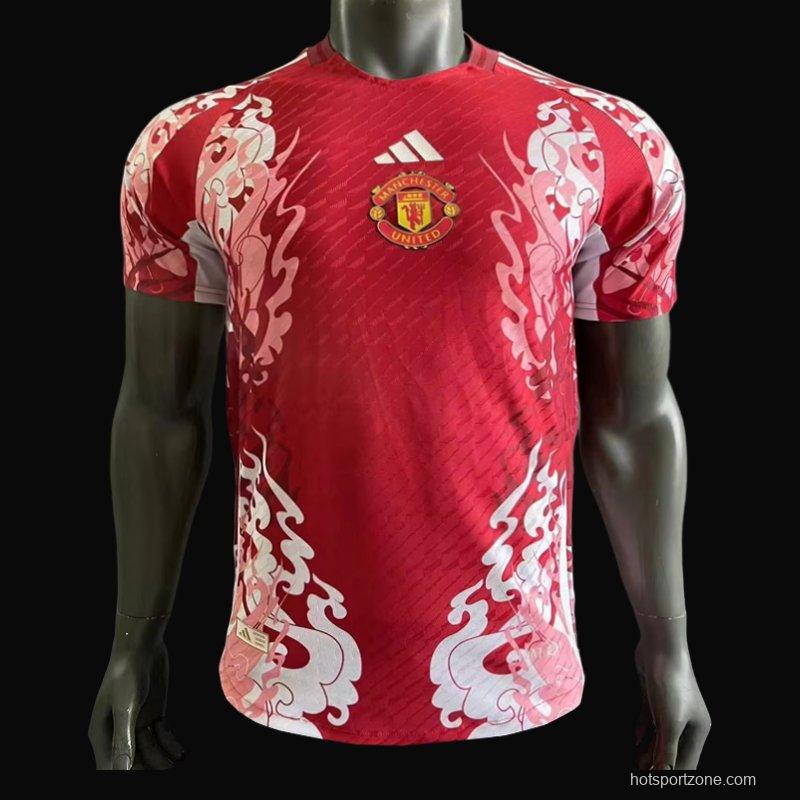 Player Version 23/24 Manchester United Red Pre-Match Jersey