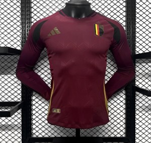 Player Version 2024 Belgium Home Sleeve Jersey