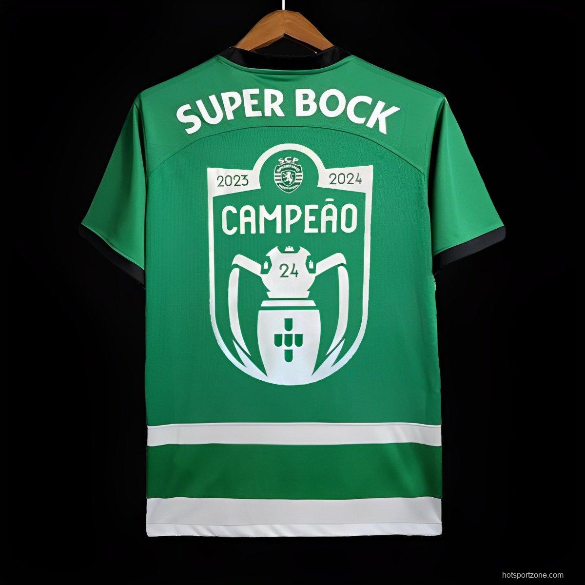 23/24 Sporting CP Home Campeao Printing Jersey