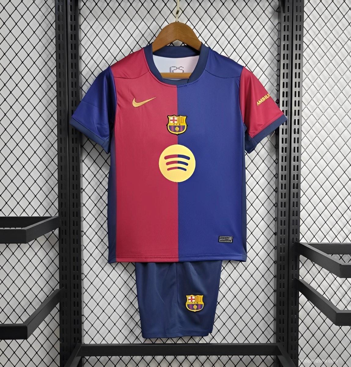 24/25 Kids Barcelona Home 125th Anniversary Jersey