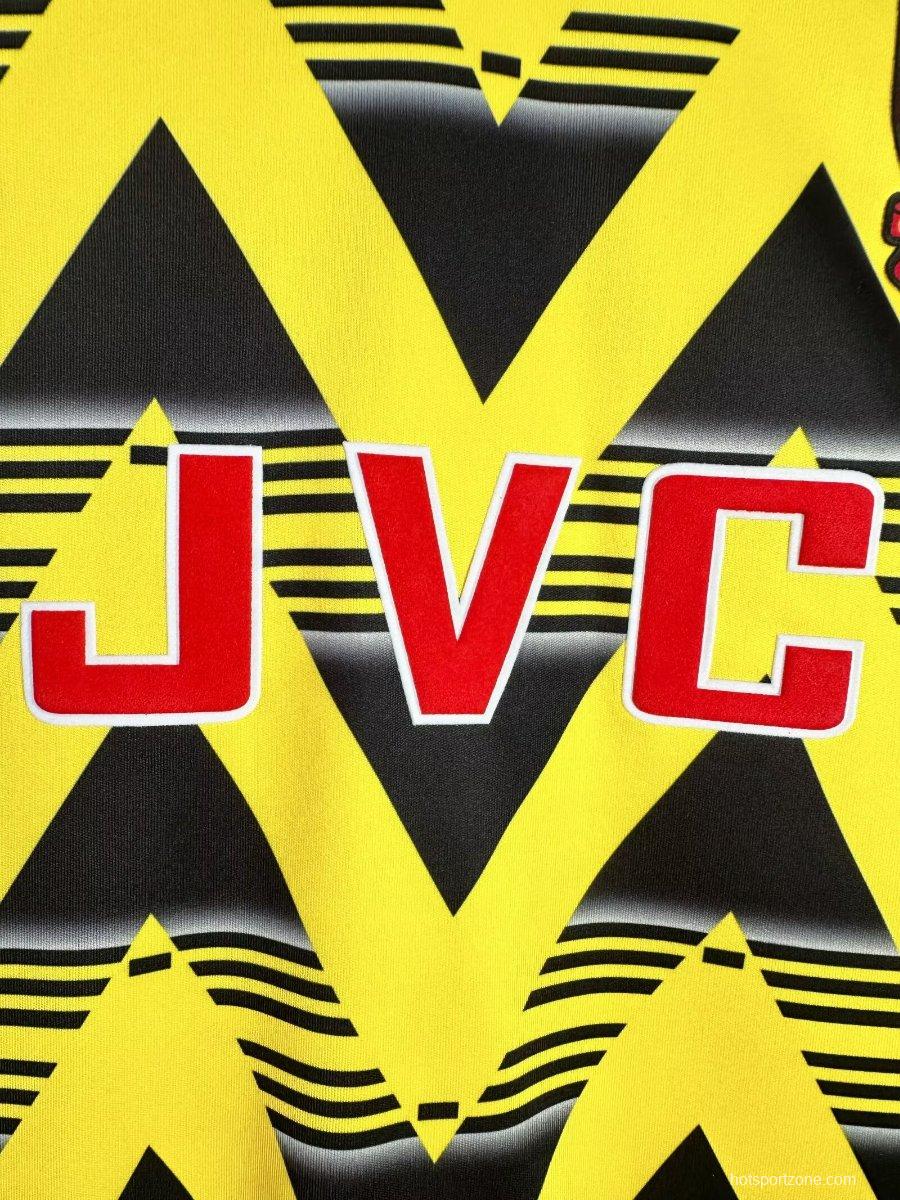 Retro 91/93 Arsenal Away Yellow Long Sleeve Jersey