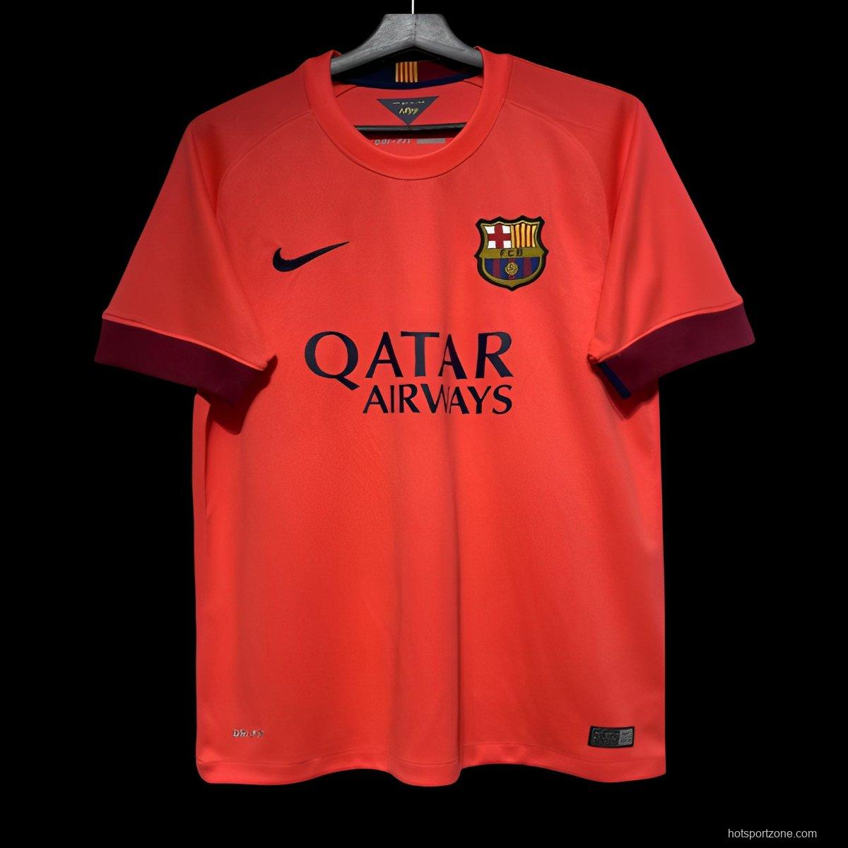 Retro 14/15 Barcelona Away Orange Jersey