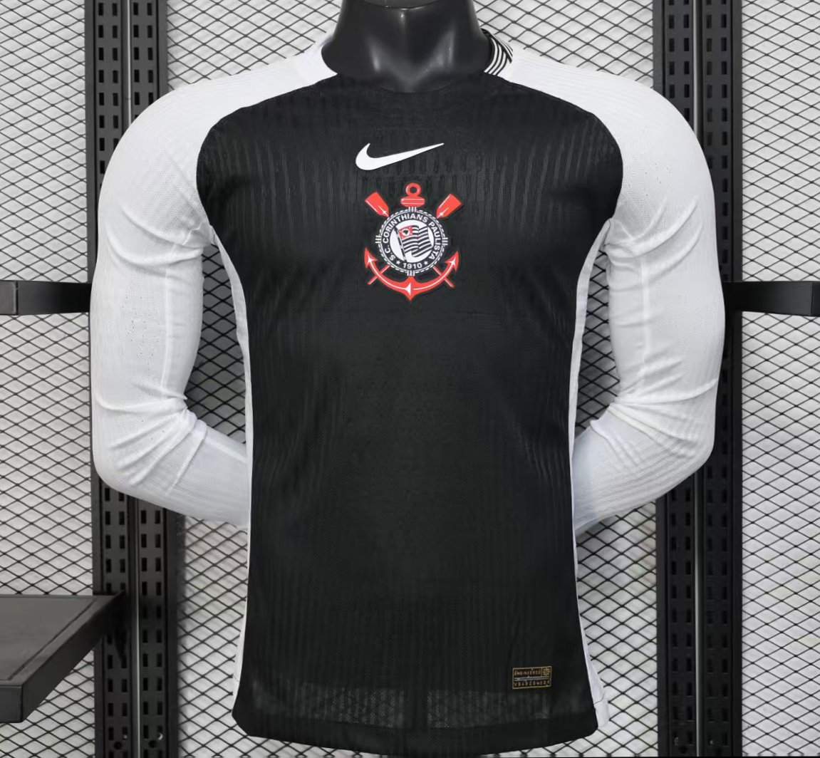 Player Version 25/26 Corinthians Home White Long Sleeve Jersey