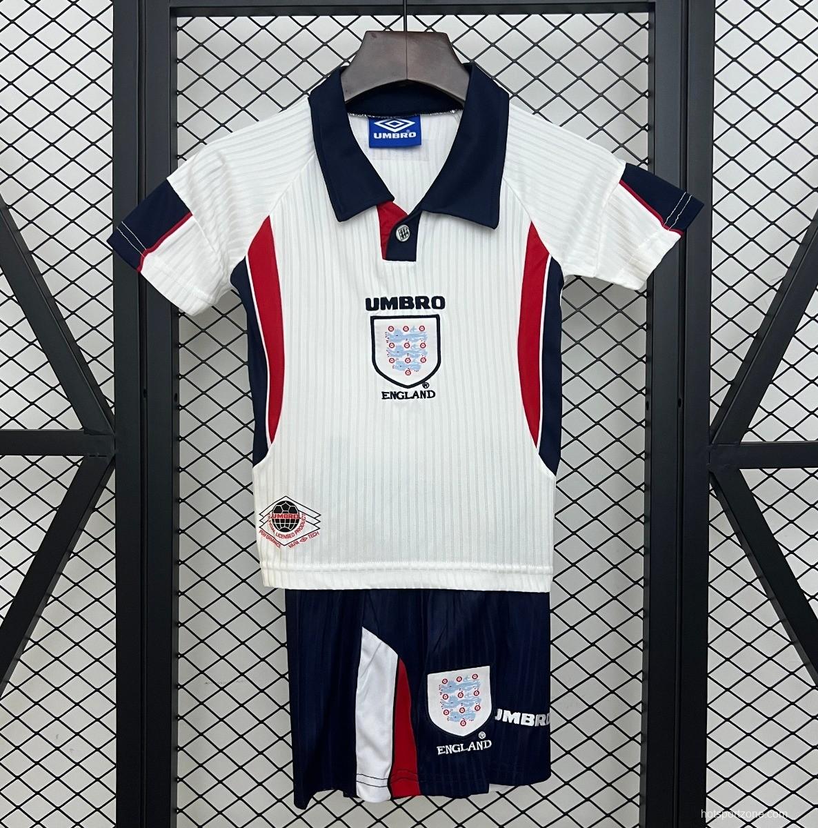 1998 Kids England Home Size 16-28 Jersey