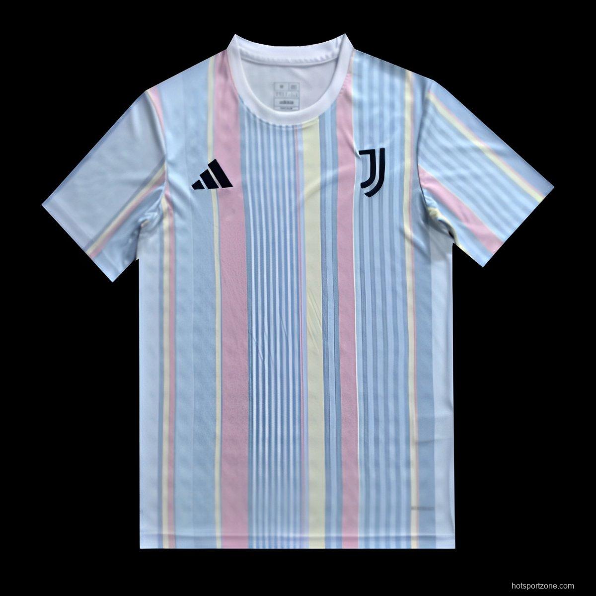 25/26 Juventus White with Rainbow Stripes Jersey