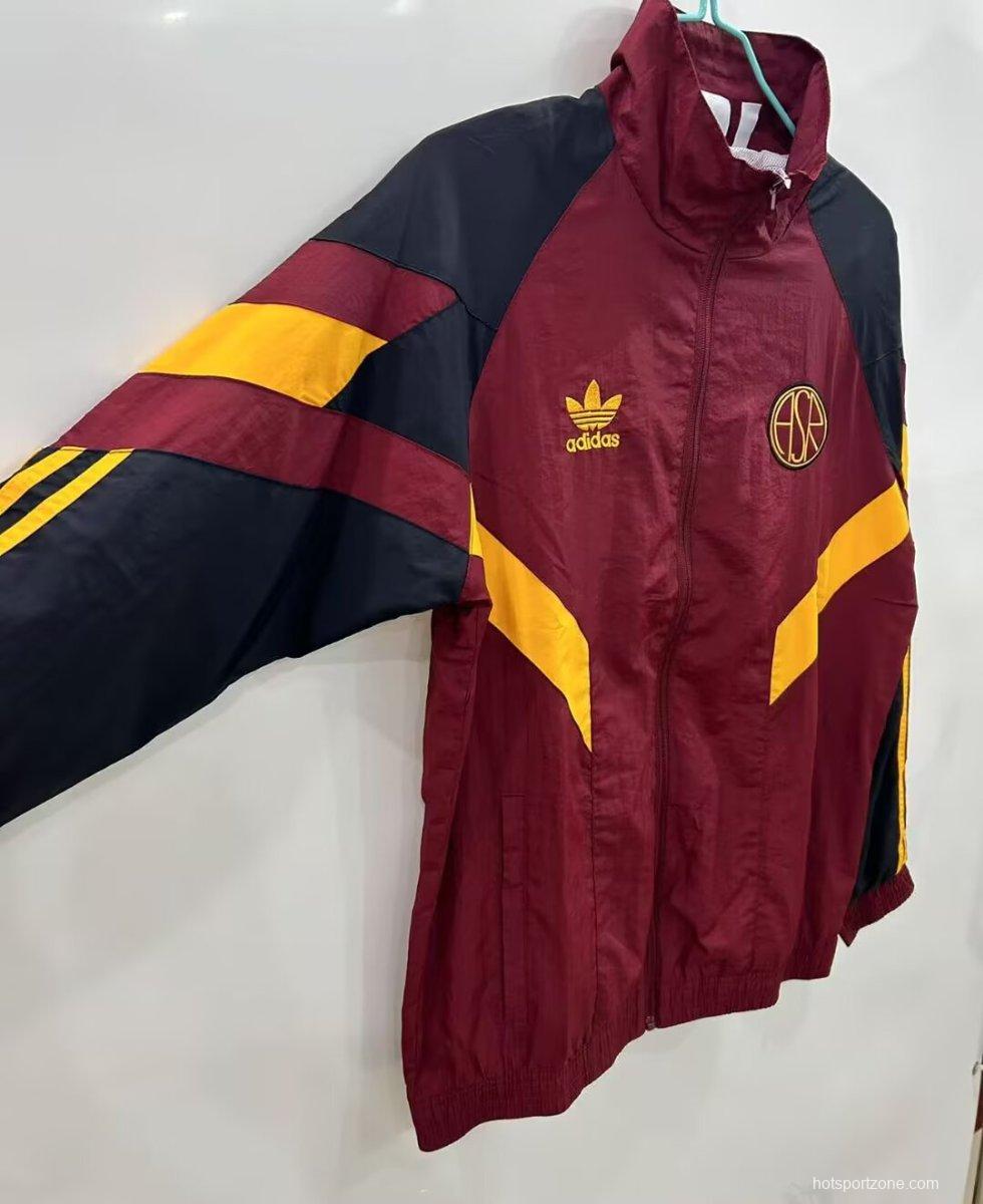 25 26 Roma x Adidas Original Full Zipper Track Top Windbreaker