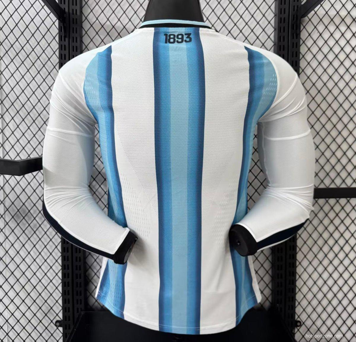 Player Version 2026 Argentina Home Long Sleeve Jersey