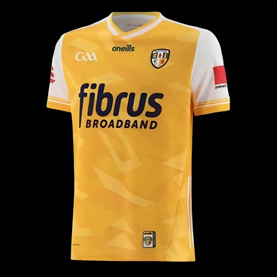 2026 Antrim GAA Yellow with White Sleeves Jersey