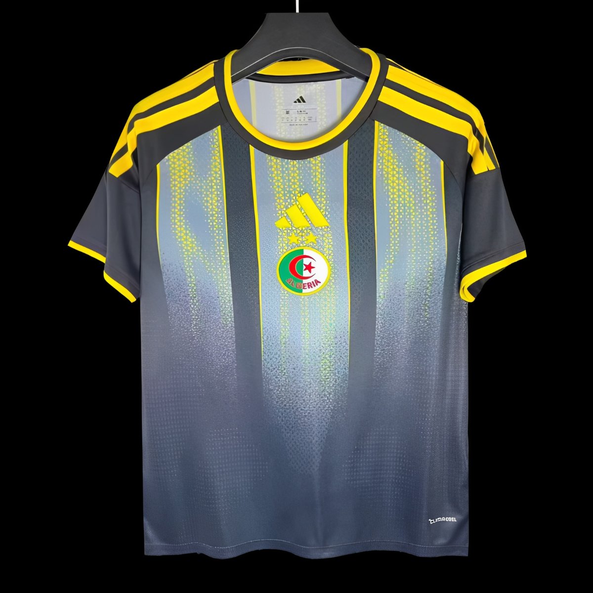 2026 Algeria Grey with Yellow Gradient Stripes Pre-Match Jersey