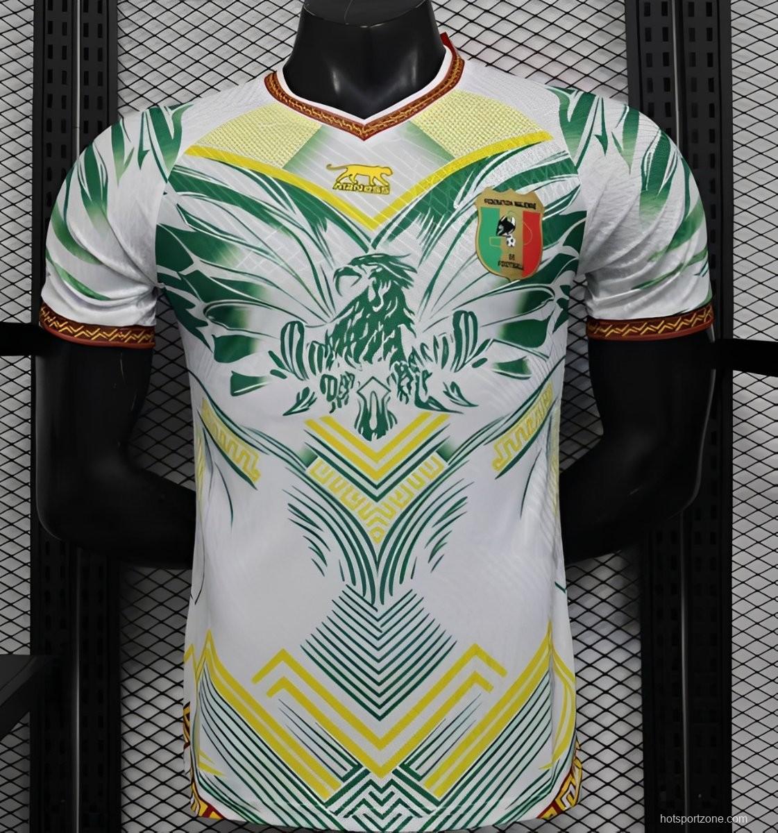 Player Version 2026 Mali Away White with Eagle Pattern Jersey