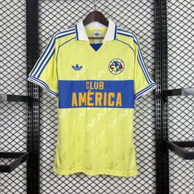Player Version 25/26 Club América Adidas Originals  Retro Reissue Home Yellow Blue Jersey