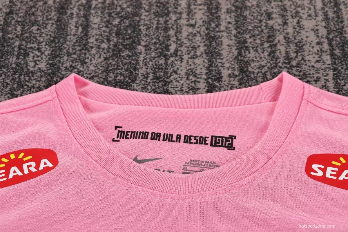 Retro 12/13 Kids Santos Away Pink Jersey