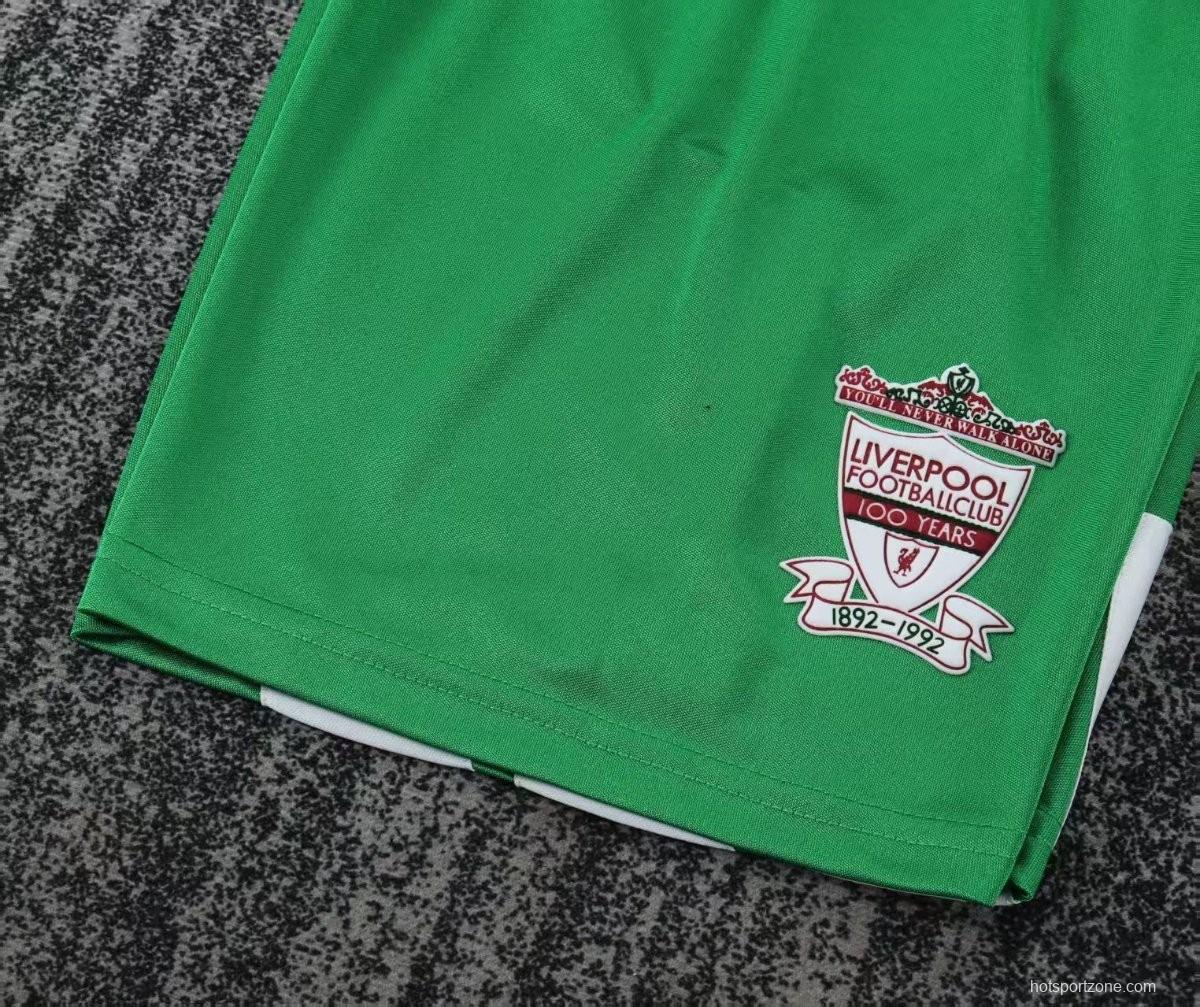 Retro 92/93 Kids Liverpool Away Green Jersey