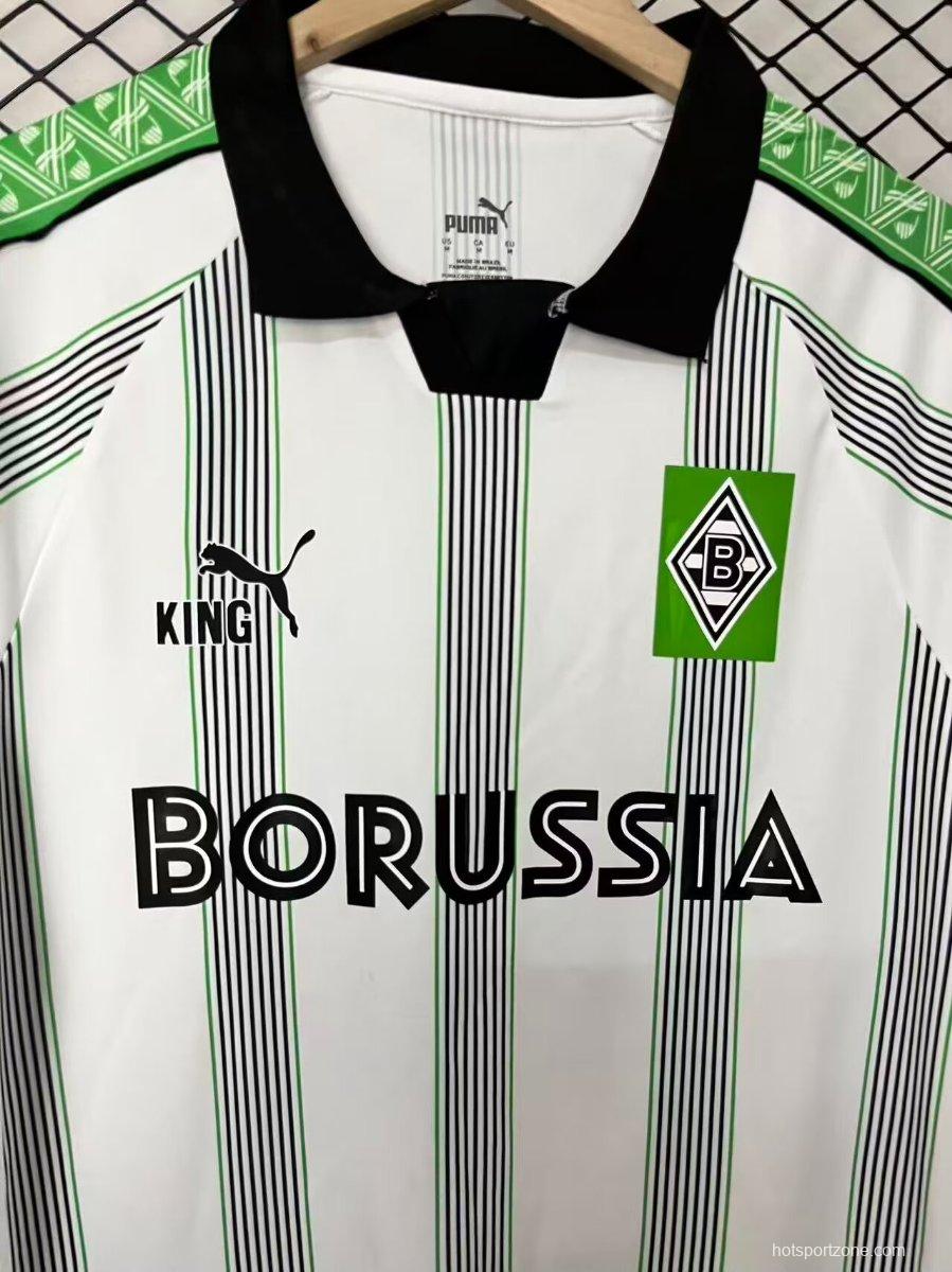 25/26  Borussia Mönchengladbach "KING" Special Edition White/Green Jersey