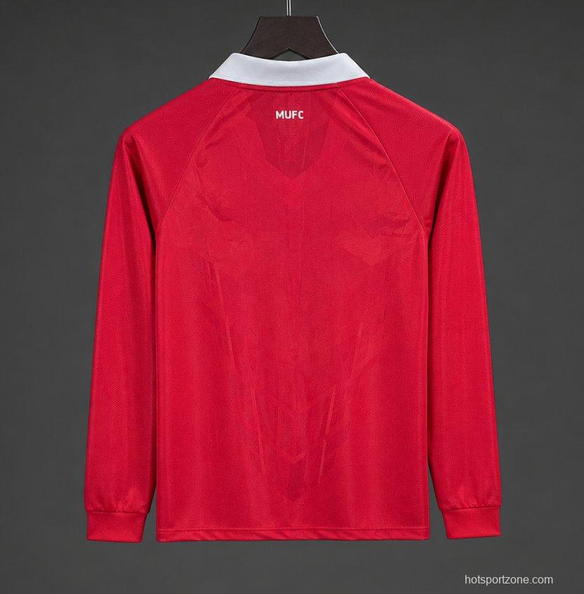 Retro 10/11 Manchester United Home Long Sleeve Jersey