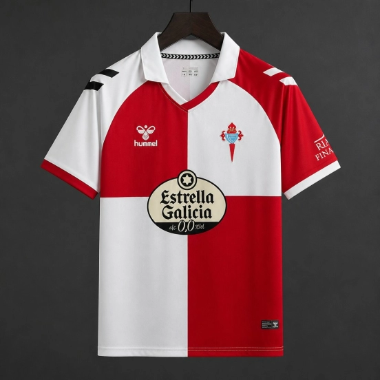 25/26 Celta de Vigo 100th Anniversary Vintage Remake Red/White Jersey