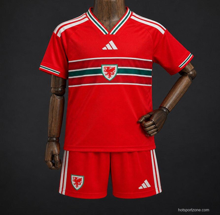 2026 Kids Wales Home Jersey