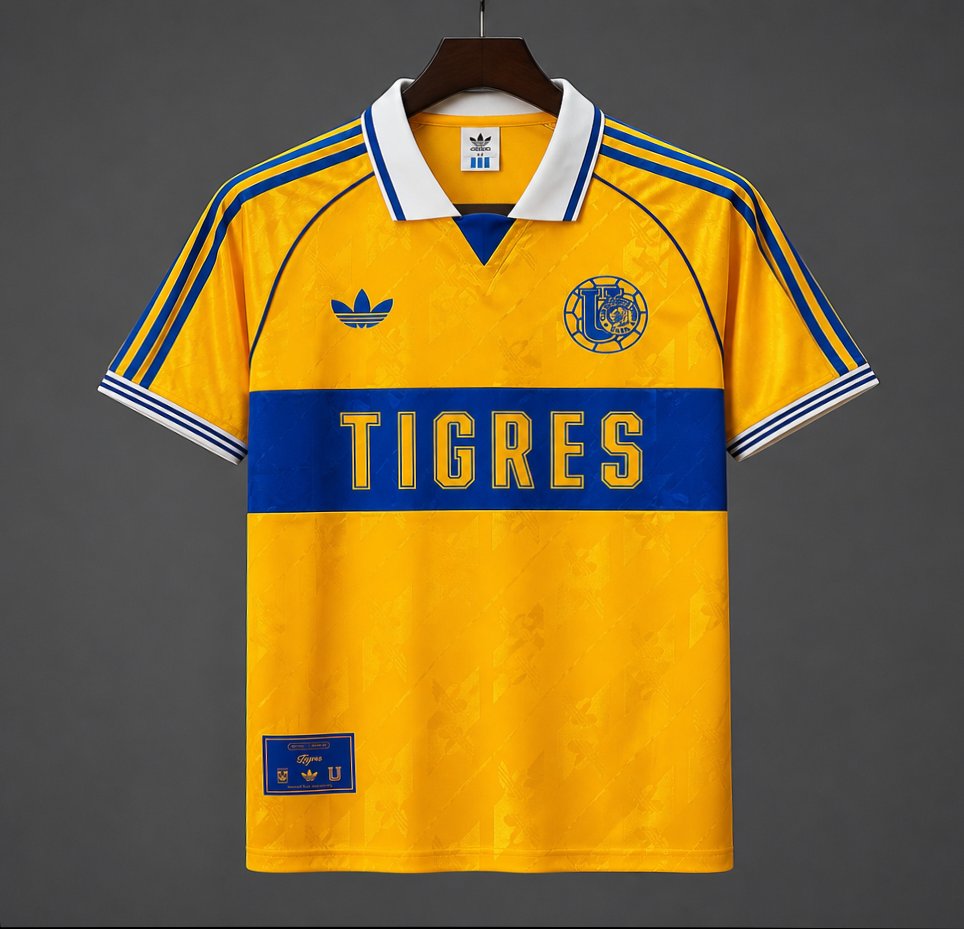 26/27 Adidas Originals Tigres UANL 65th Anniversary Collegiate Gold Jersey