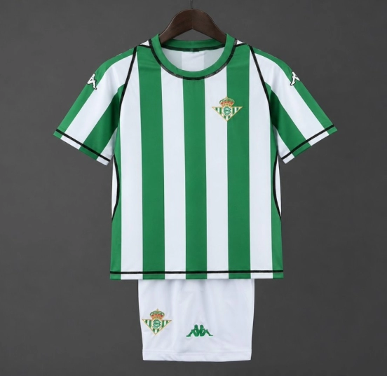 Retro Kids 03/04 Real Betis Home Jersey
