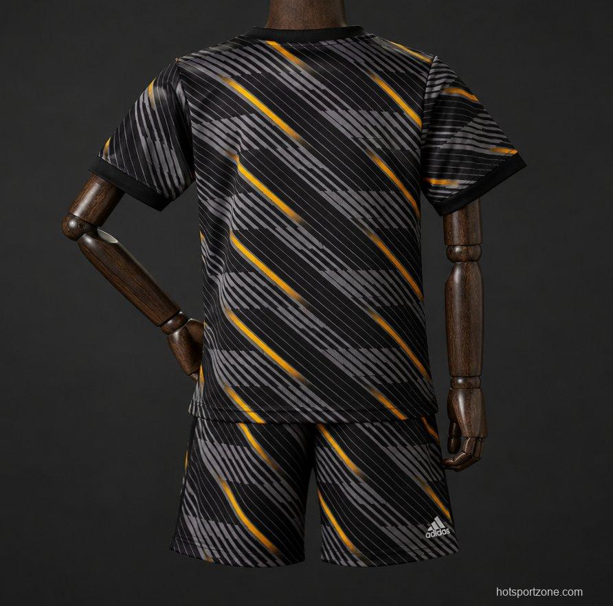 2026 Kids France Black with Orange  Away Jersey