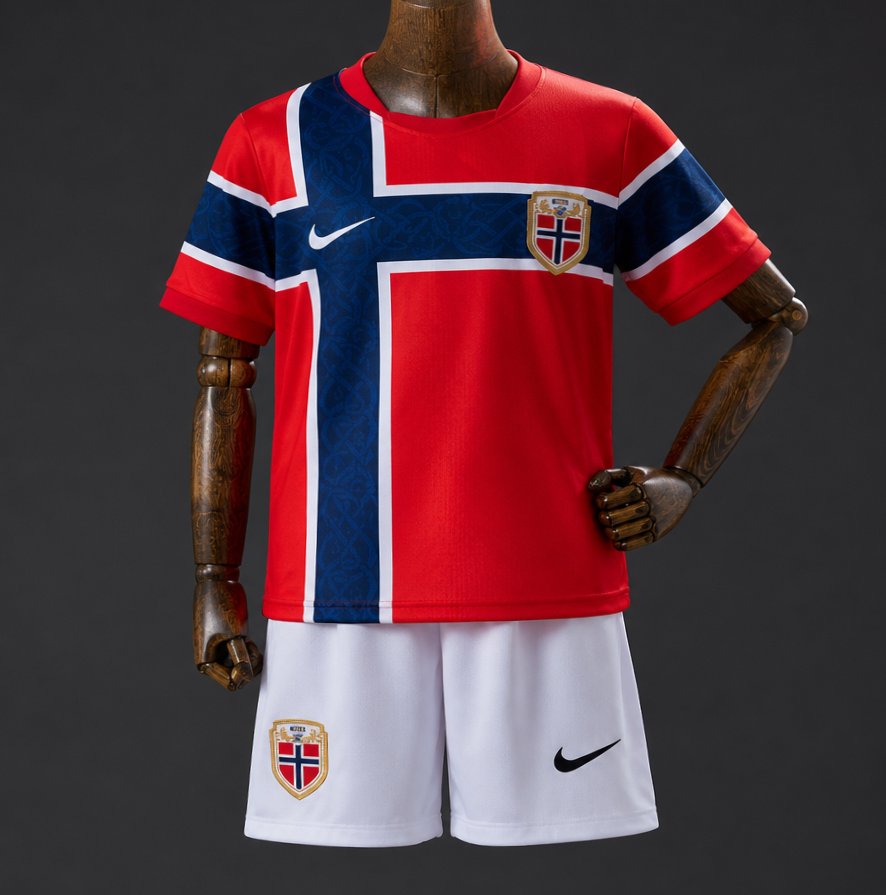 2026 Kids Norway Home Kit Jersey Size 16-28