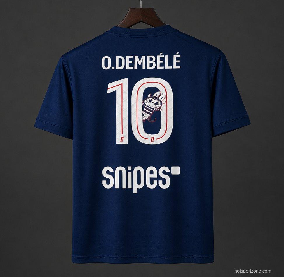 25/26 PSG Home Jersey With O.Dembélé 10 Labubu Printing