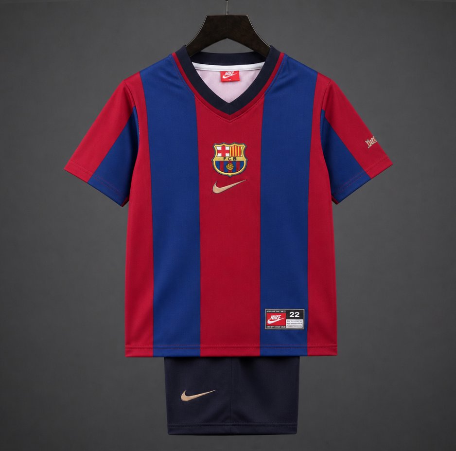 Retro Kids 98/99 Barcelona Home Jersey