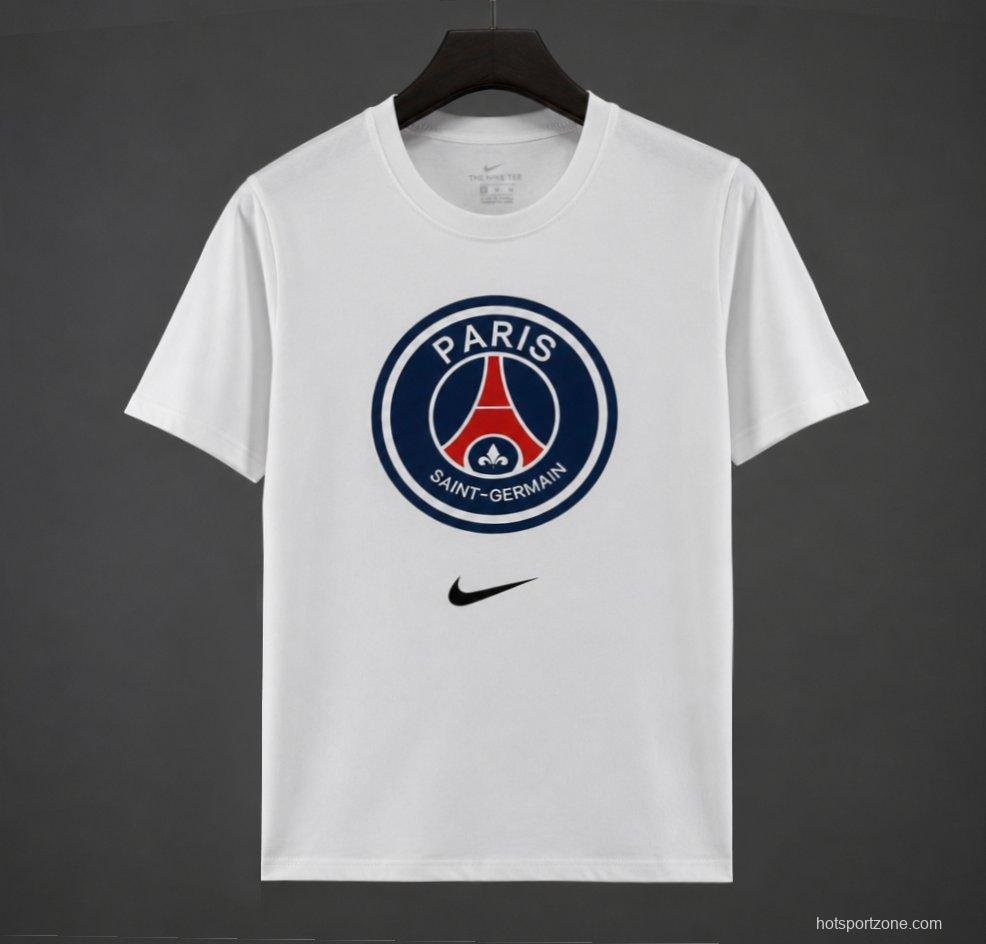 26/27 PSG White Cotton T-Shirt