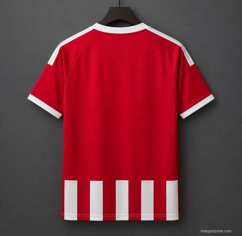 26/27 Olympiacos Red and White Stripe Home Jersey