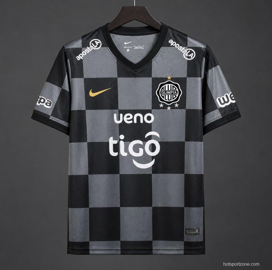 26/27 Olimpia Black & Grey with Checkered Pattern Jersey