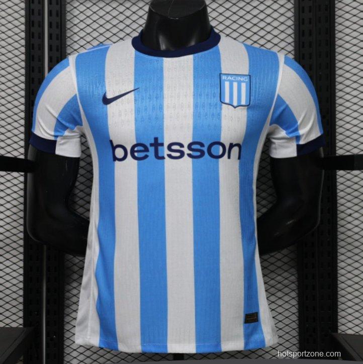 Player Version 26/27 Racing Club Blue & White Stripes Home Jersey