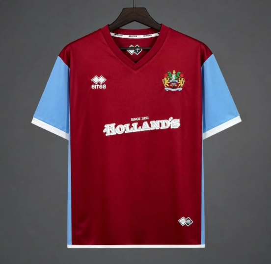 Retro 08/09 Burnley Home Claret Blue Jersey