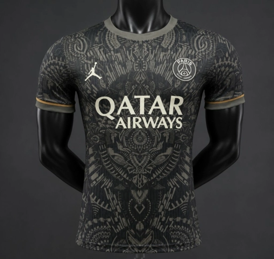Player Version 26/27 Paris Saint-Germain Black with Tribal Pattern Special Edition Jersey