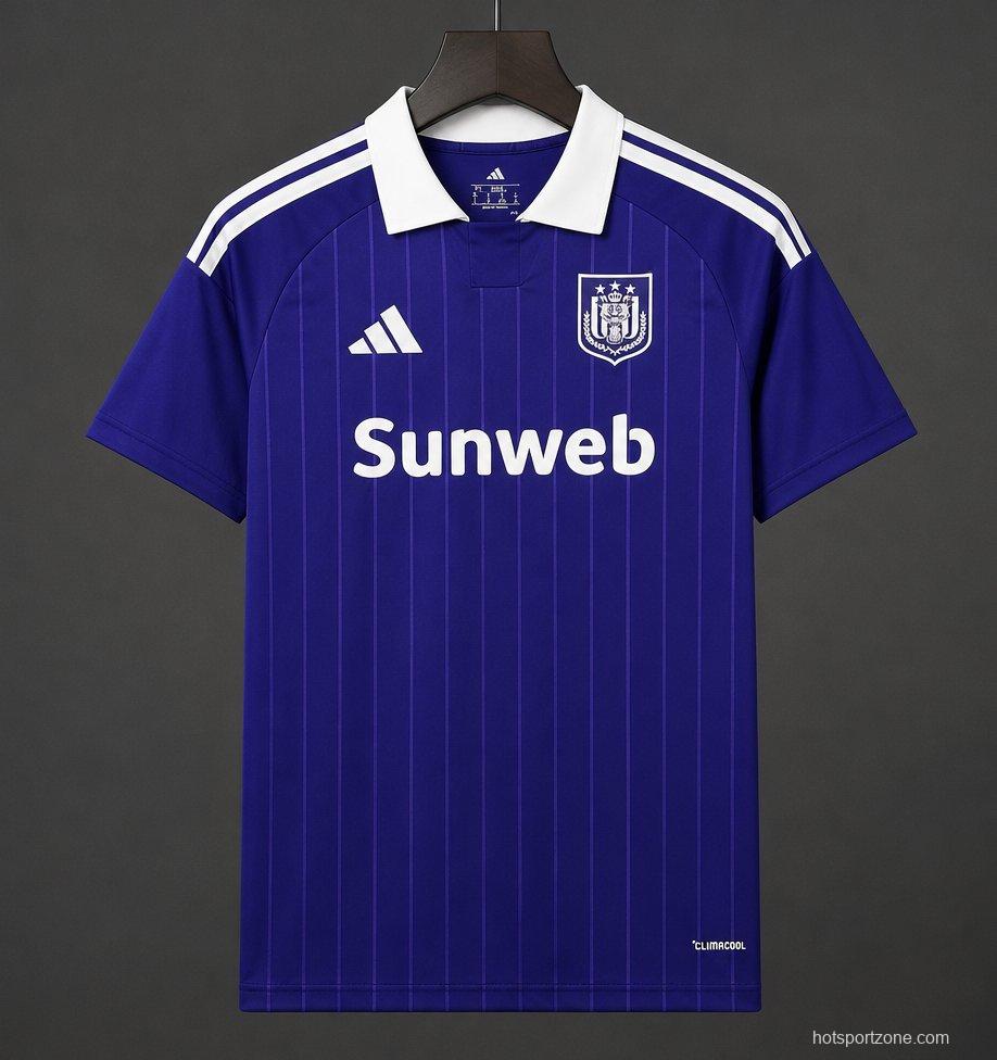 26/27 RSC Anderlecht Purple Pinstripe Home Jersey