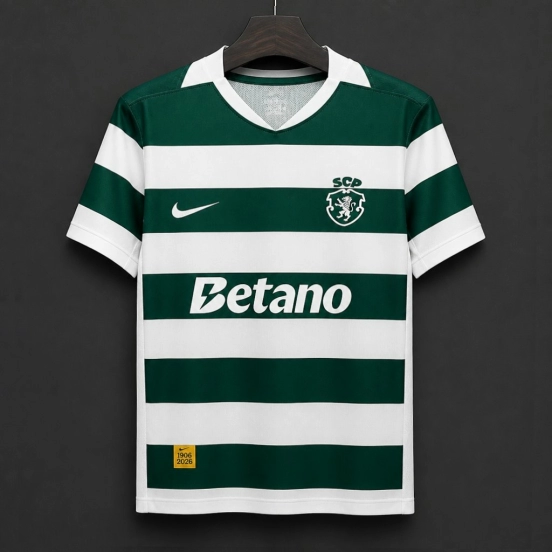 26/27 Sporting Lisbon  Home White/Green  Jersey