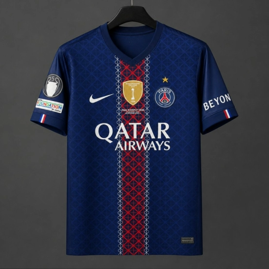 25/26 PSG Home Jersey With Full Champion League Patch