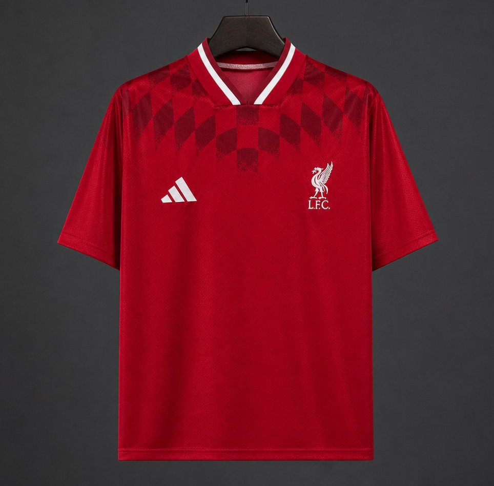 26/27 Liverpool Red Geometric Pattern Retro Special Edition Jersey
