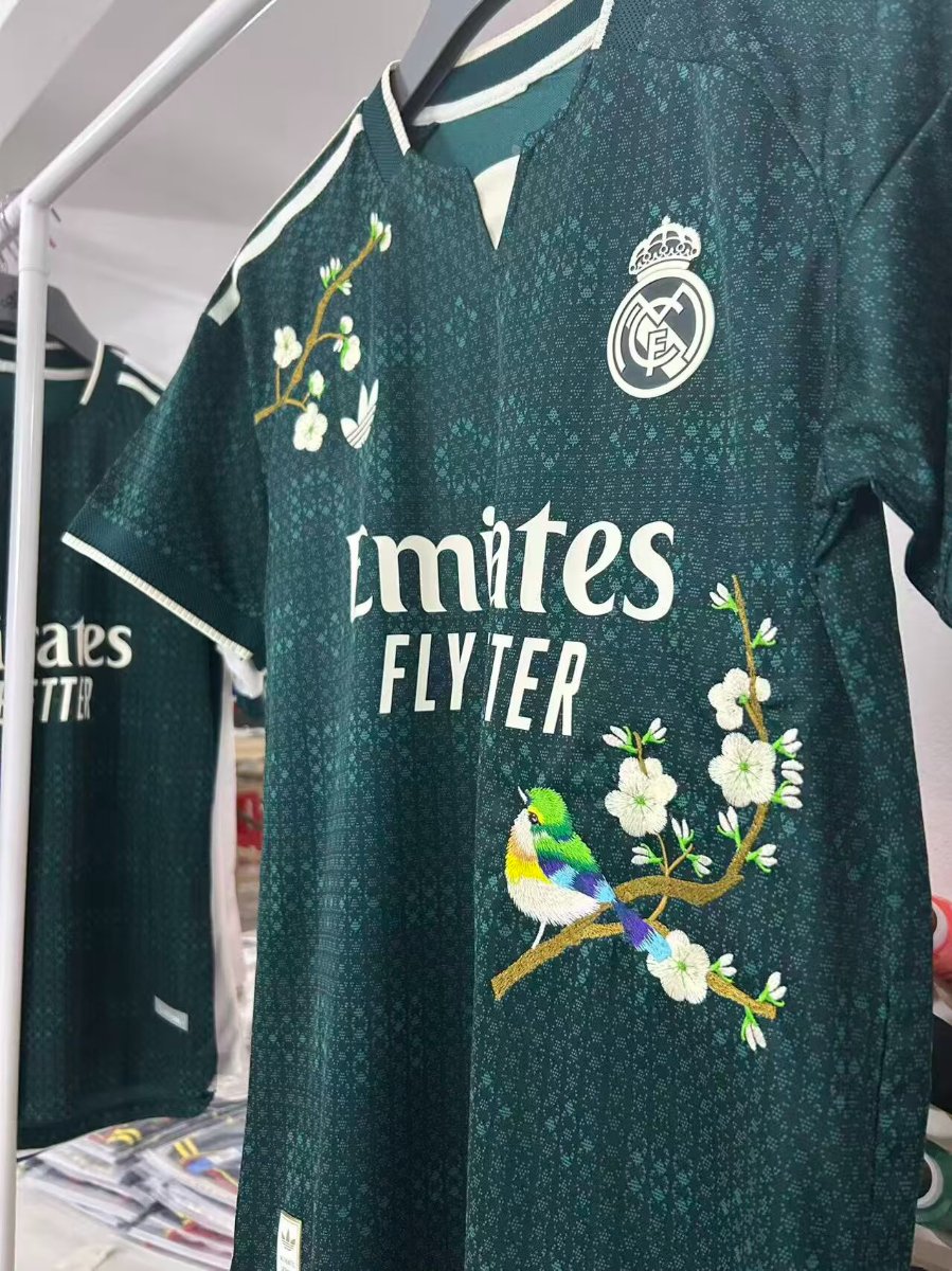 Player Version 26/27 Real Madrid Away Green "Floral Edition" Special Jersey