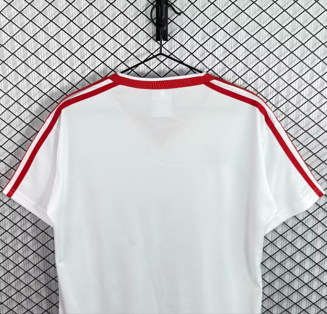 Retro 1982 Poland White with Red Stripes Home Jersey