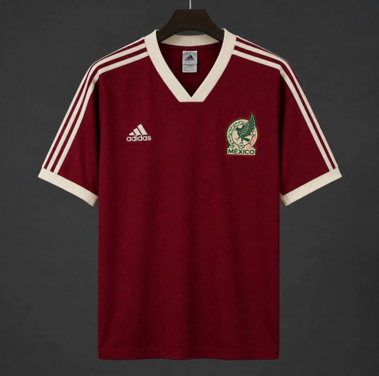 2025 Mexico Icon Retro Dark Red Jersey