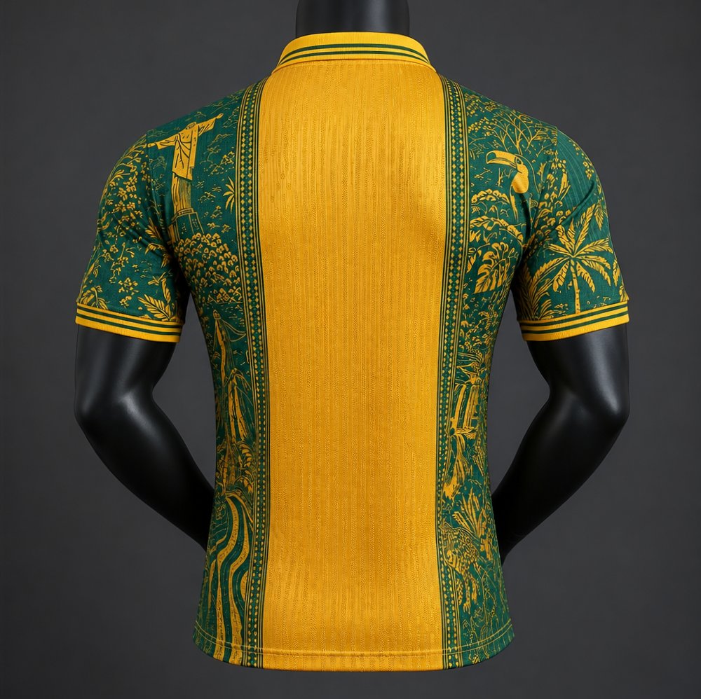 Player Version 2026 Brazil National Team Home Tropical Pattern Jersey