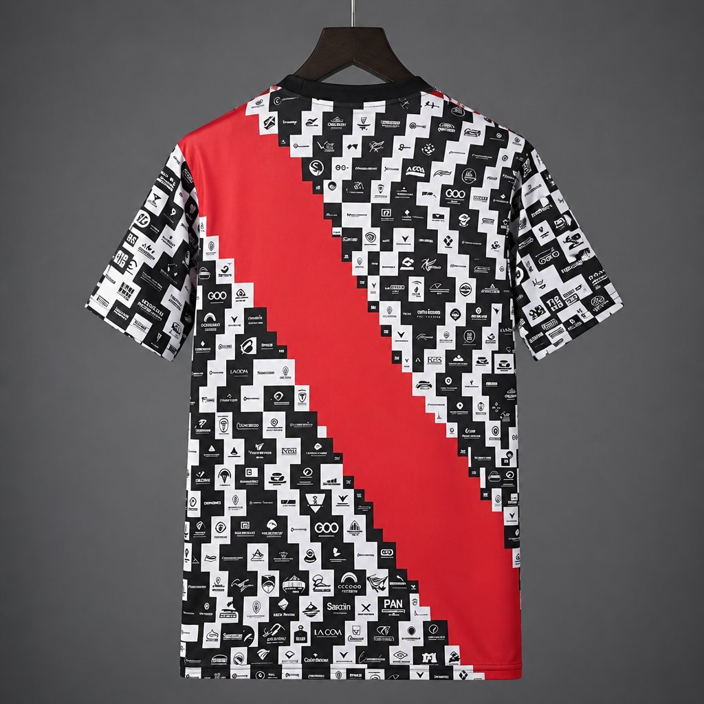 26/27 Deportivo Toluca Red & Black & White All-Over Sponsors Print Special Edition Jersey
