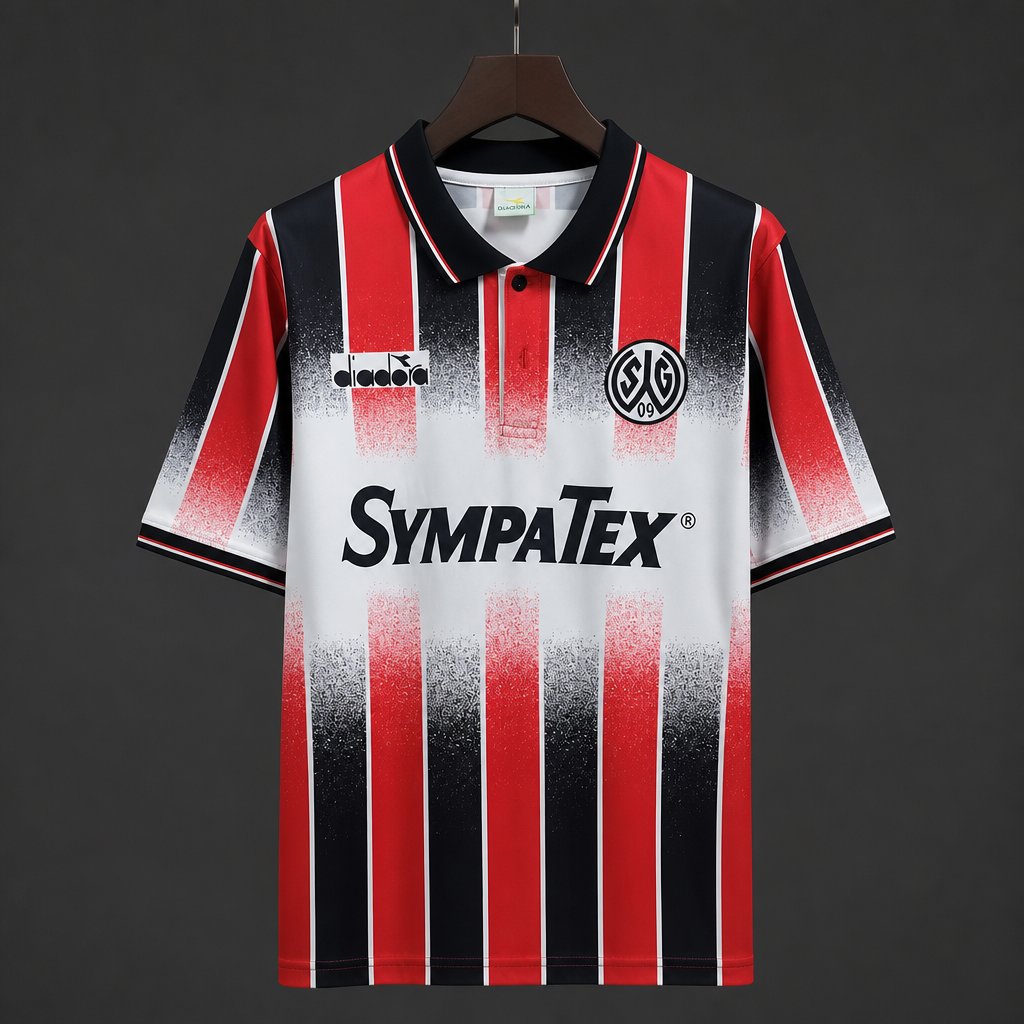 Retro 1995/96 SG Wattenscheid 09 Home Red & Black Jersey