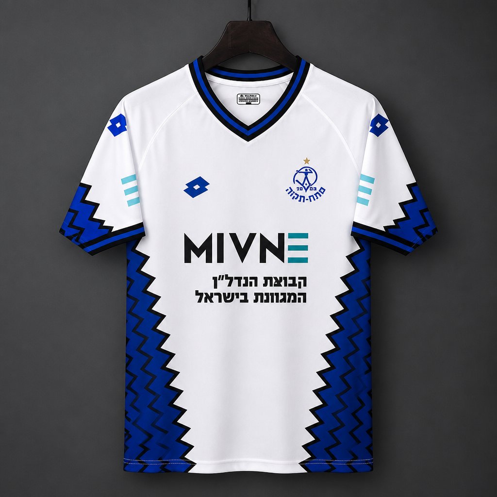 26/27 Hapoel Petah Tikva Away White Blue Jersey